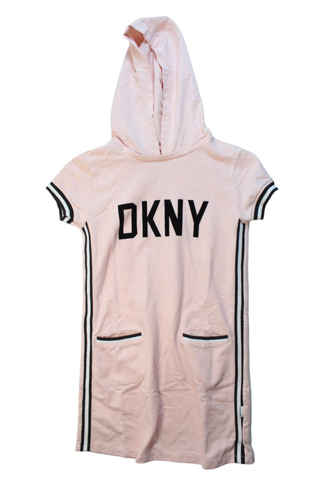 A Pink Sweater Dresses from DKNY in size 12Y for girl. (Front View)