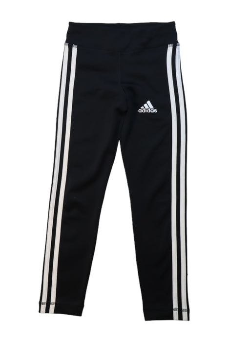 A Black Active Pants from Adidas in size 7Y for girl. (Front View)