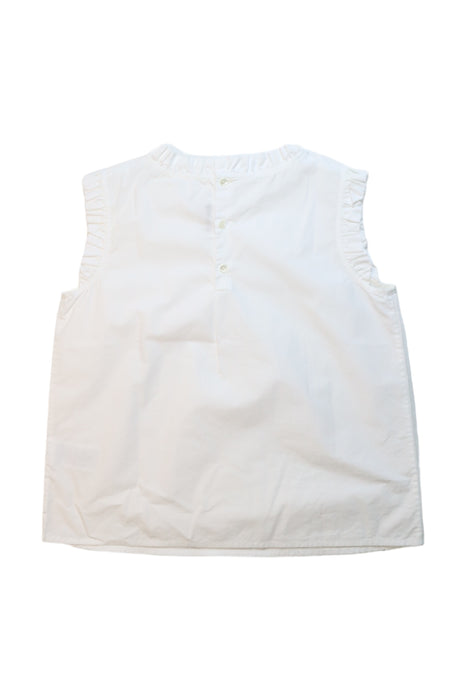 A White Sleeveless Tops from Bonpoint in size 12Y for girl. (Back View)