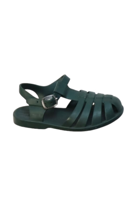 A Green Sandals from Liewood in size 4T for girl. (Front View)