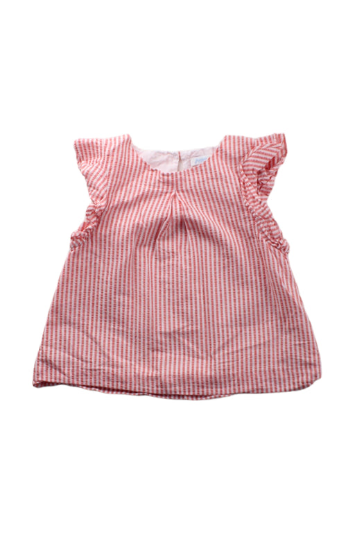 A Red Short Sleeve Dresses from Jacadi in size 4T for girl. (Front View)