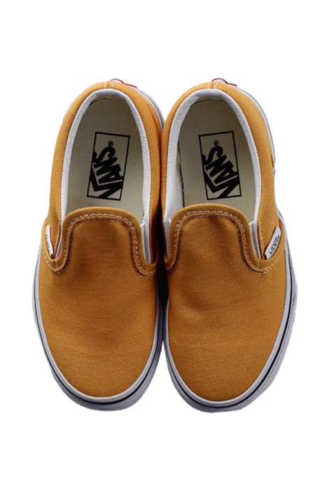 A Orange Slip Ons from Vans in size 4T for boy. (Back View)