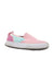 A Pink Slip Ons from Native Shoes in size 4T for girl. (Front View)