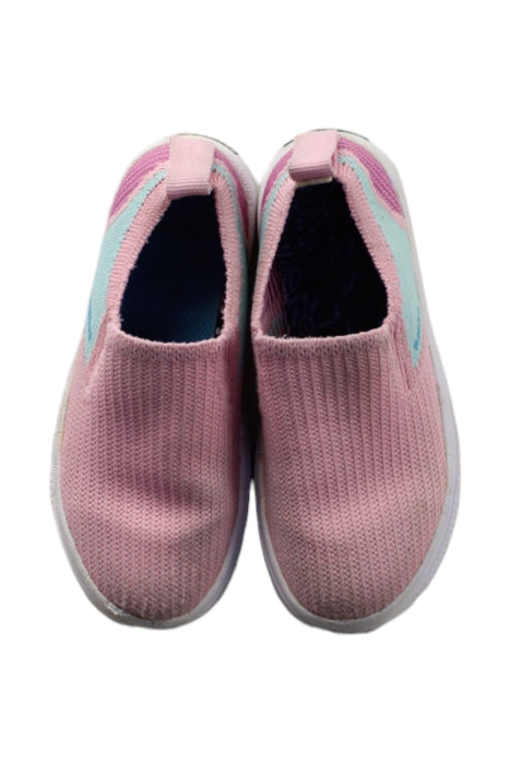 A Pink Slip Ons from Native Shoes in size 4T for girl. (Back View)