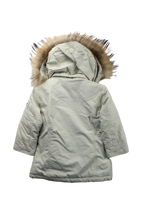 A Ivory Coats from Woolrich in size 2T for boy. (Back View)