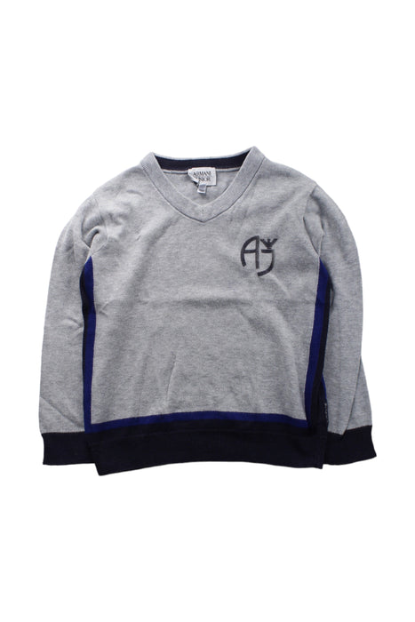 A Grey Crewneck Sweatshirts from Armani in size 4T for boy. (Front View)