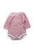 A Red Long Sleeve Bodysuits from Magnolia Baby in size 0-3M for girl. (Front View)