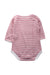 A Red Long Sleeve Bodysuits from Magnolia Baby in size 0-3M for girl. (Back View)