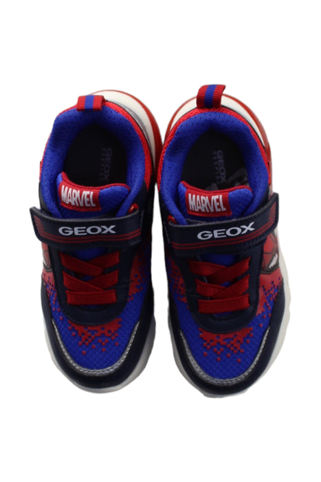 A Blue Sneakers from Geox in size 4T for boy. (Back View)