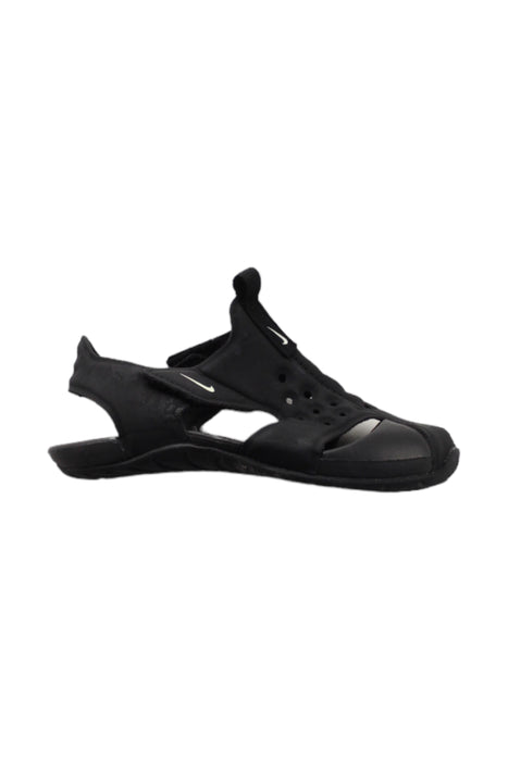 A Black Sandals from Nike in size 4T for boy. (Front View)