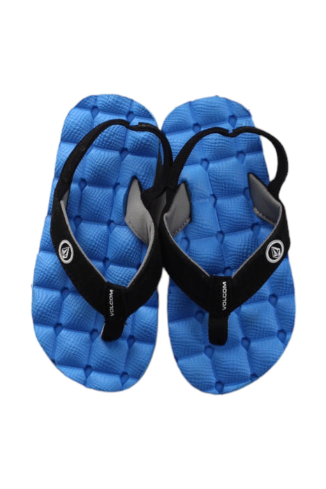 A Blue Flip Flops from Volcom in size 4T for boy. (Back View)