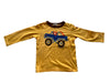 A Yellow Long Sleeve T Shirts from Miki House in size 2T for boy. (Front View)