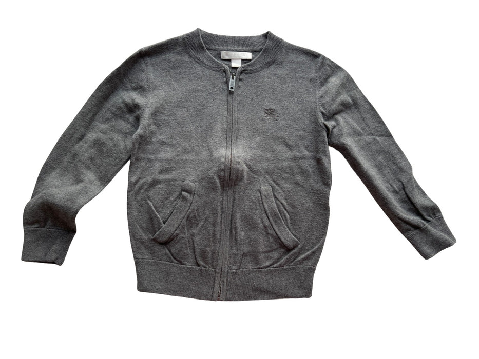 A Grey Zippered Sweatshirts from Burberry in size 6T for neutral. (Front View)