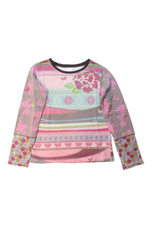 A Pink Long Sleeve T Shirts from Kingkow in size 10Y for girl. (Front View)