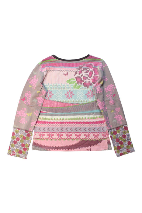 A Pink Long Sleeve T Shirts from Kingkow in size 10Y for girl. (Back View)