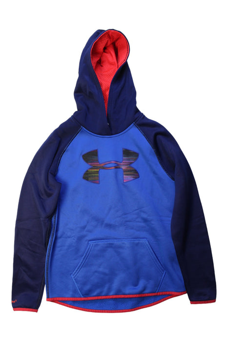 A Blue Hooded Sweatshirts from Under Armour in size 14Y for boy. (Front View)