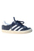 A Blue Sneakers from Adidas in size 3T for boy. (Front View)