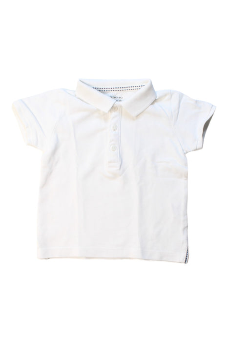 A White Short Sleeve Polos from Bout'Chou in size 18-24M for boy. (Front View)