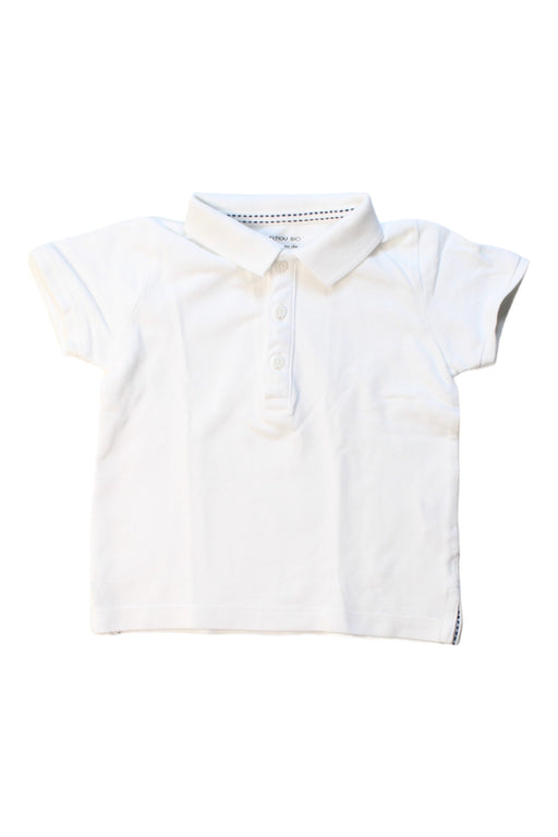 A White Short Sleeve Polos from Bout'Chou in size 18-24M for boy. (Front View)