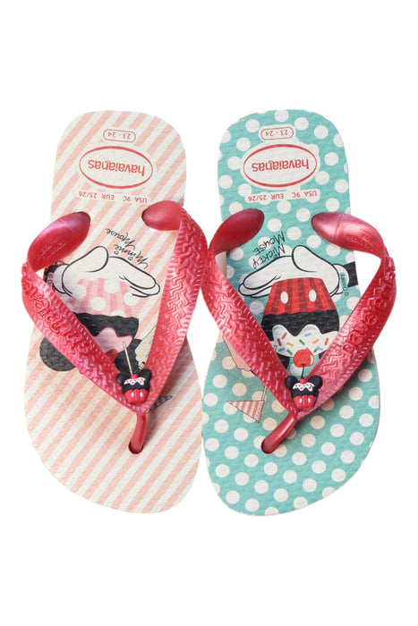 A Multicolour Flip Flops from Havaianas in size 18-24M for girl. (Back View)