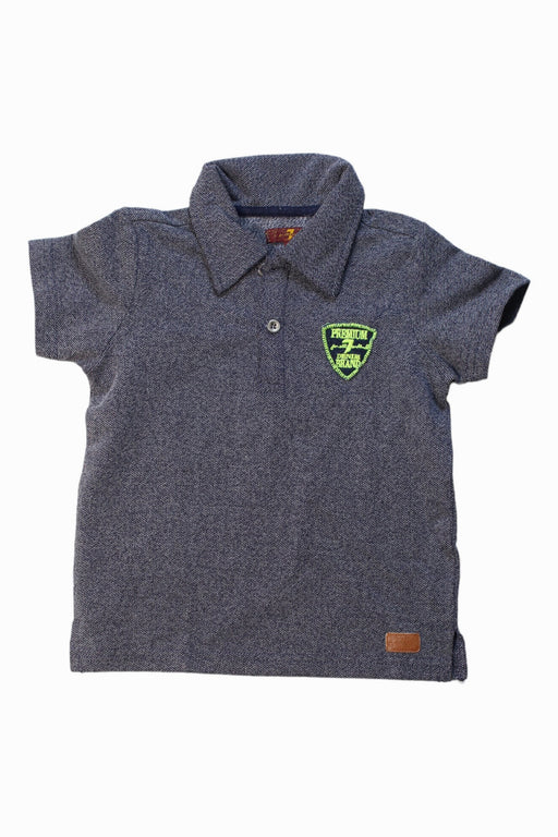 A Blue Short Sleeve Polos from 7 For All Mankind in size 3T for boy. (Front View)