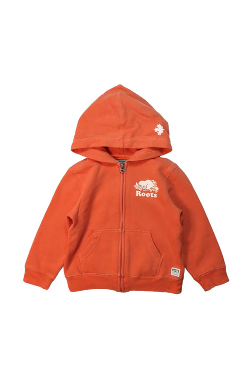 A Orange Zippered Sweatshirts from Roots in size 4T for neutral. (Front View)