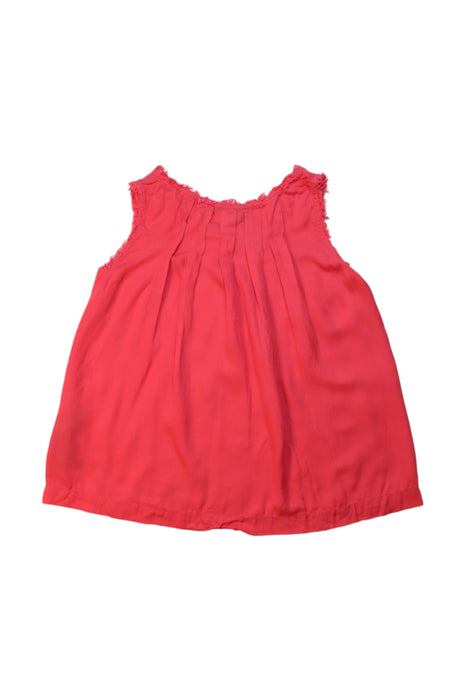 A Red Sleeveless Tops from Tommy Hilfiger in size 4T for girl. (Back View)