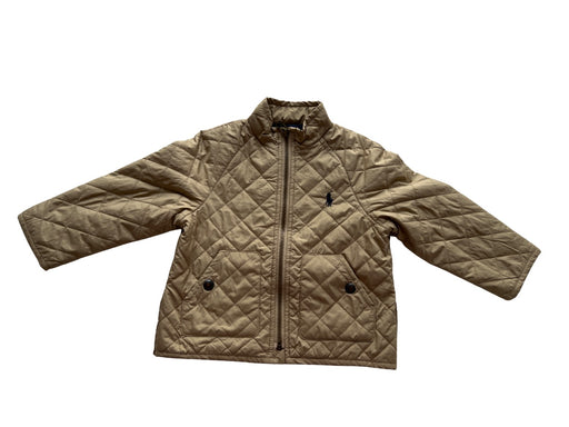 A Beige Puffer/Quilted Jackets from Polo Ralph Lauren in size 18-24M for neutral. (Front View)