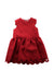 A Red Sleeveless Dresses from Tartine et Chocolat in size 3T for girl. (Front View)