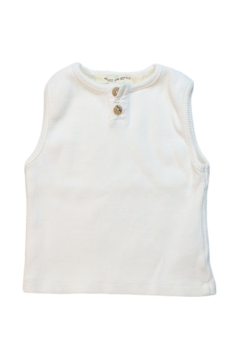 A White Sleeveless Tops from Message in the Bottle in size 3-6M for neutral. (Front View)