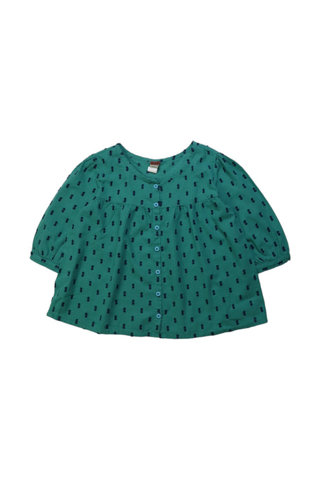 A Green Long Sleeve Tops from Tea in size 5T for girl. (Front View)