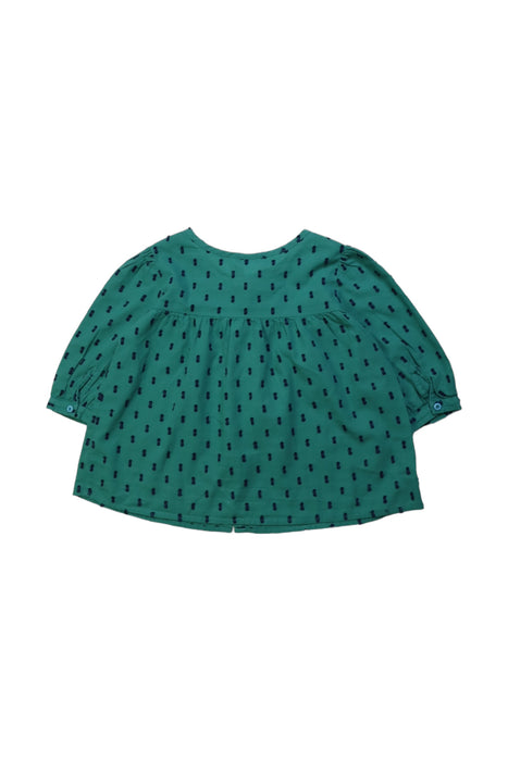 A Green Long Sleeve Tops from Tea in size 5T for girl. (Back View)