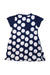 A Navy Short Sleeve Dresses from Graniph in size 18-24M for girl. (Back View)