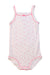 A Pink Sleeveless Bodysuits from Petit Bateau in size 12-18M for girl. (Front View)