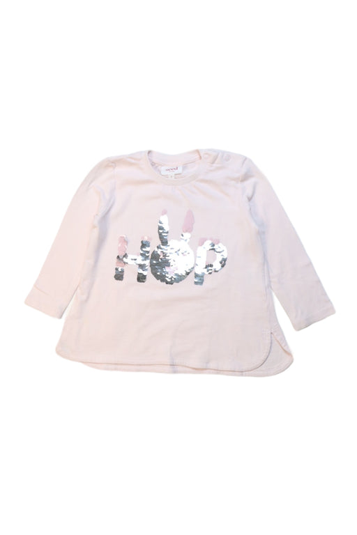 A Pink Long Sleeve T Shirts from Seed in size 2T for girl. (Front View)