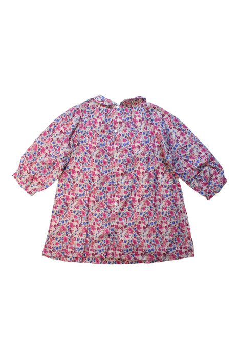 A Pink Long Sleeve Dresses from Bonpoint in size 3T for girl. (Back View)