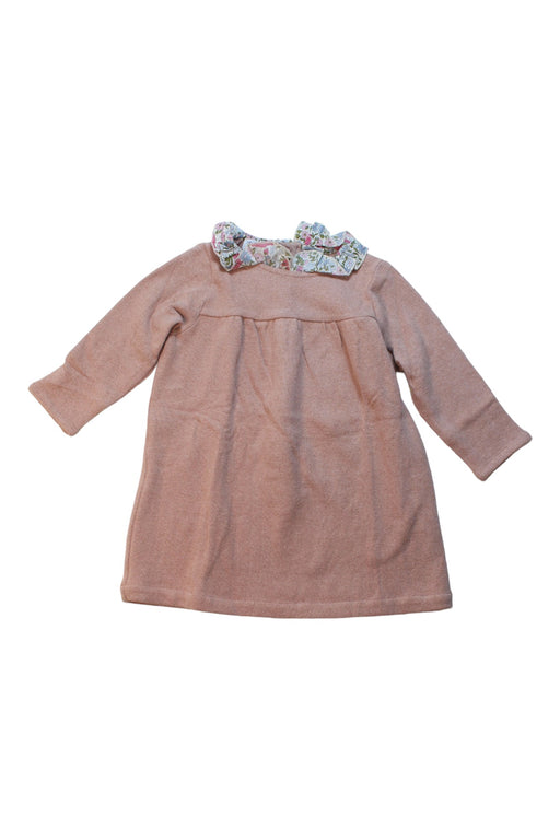 A Pink Long Sleeve Dresses from Marie Puce in size 3T for girl. (Front View)