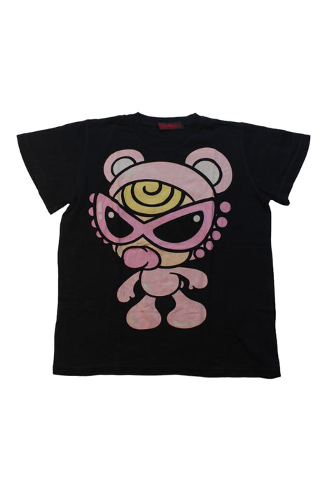 A Black Short Sleeve T Shirts from Hysteric Mini in size 4T for girl. (Front View)