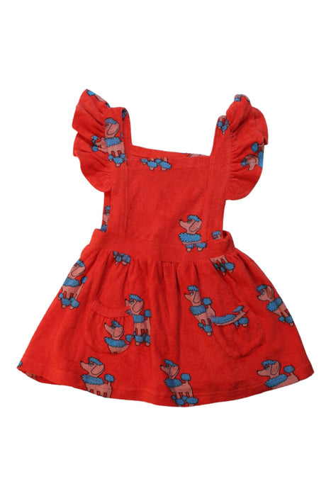 A Red Sleeveless Dresses from Hugo Loves Tiki in size 4T for girl. (Front View)