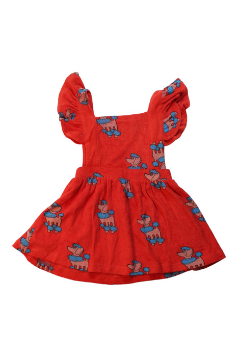 A Red Sleeveless Dresses from Hugo Loves Tiki in size 4T for girl. (Back View)