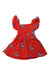 A Red Sleeveless Dresses from Hugo Loves Tiki in size 4T for girl. (Back View)