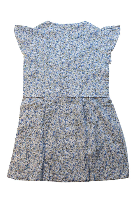 A Blue Short Sleeve Dresses from Marie Puce in size 8Y for girl. (Back View)