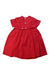 A Red Short Sleeve Dresses from Amaia in size 3T for girl. (Back View)