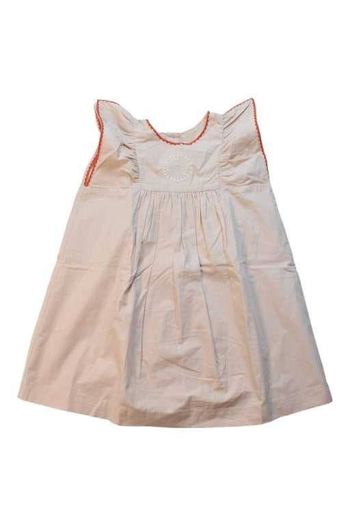 A Beige Sleeveless Dresses from Bonpoint in size 3T for girl. (Front View)