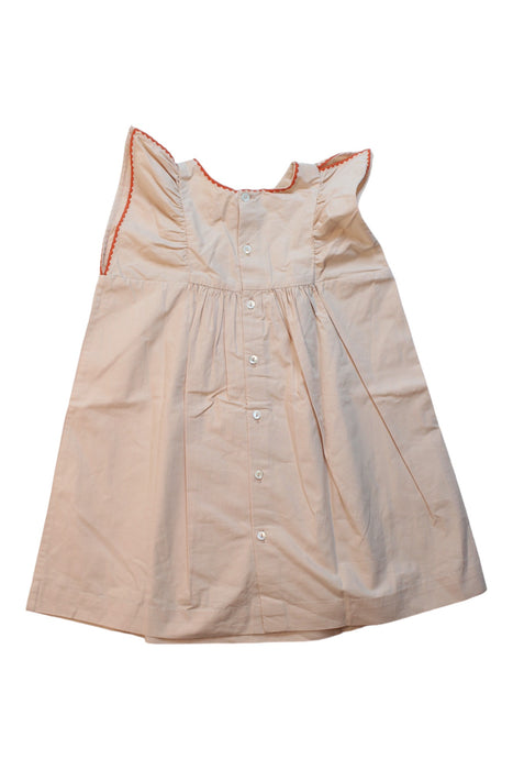 A Beige Sleeveless Dresses from Bonpoint in size 3T for girl. (Back View)