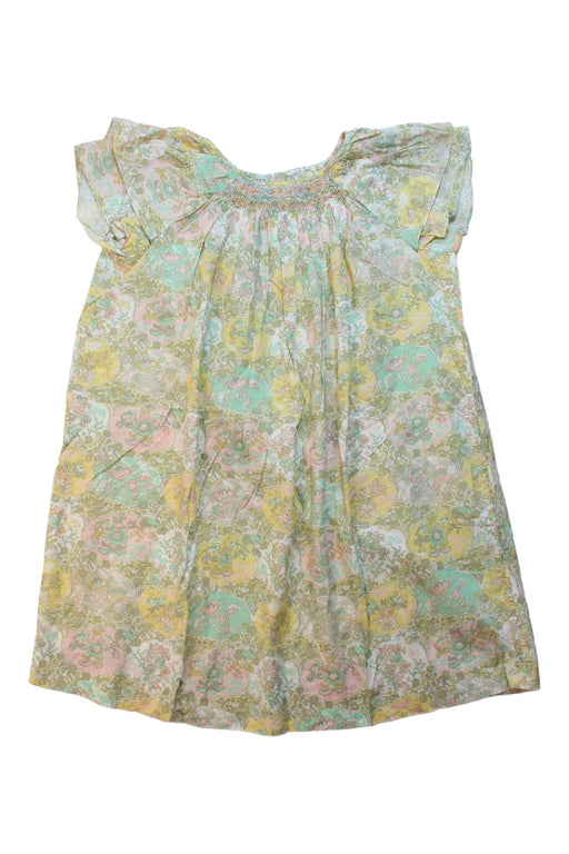 A Green Short Sleeve Dresses from Bonpoint in size 8Y for girl. (Front View)