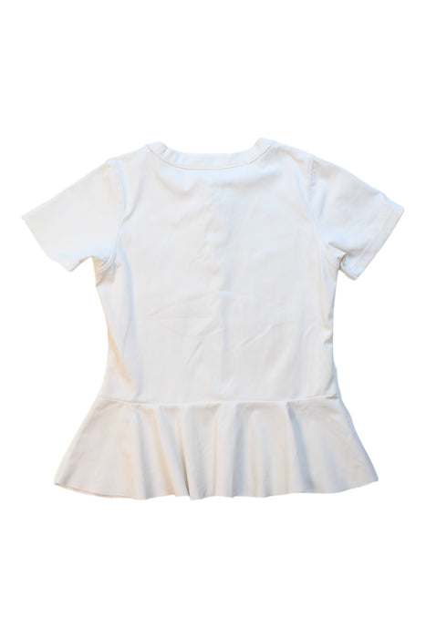 A White Short Sleeve Tops from Moody Tiger in size 4T for girl. (Back View)