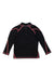 A Black Rash Guards from Aquasport in size 2T for boy. (Back View)