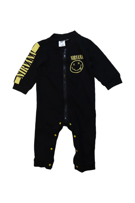 A Black Long Sleeve Jumpsuits from Nirvanna Designs in size 12-18M for boy. (Front View)