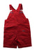 A Red Overall Shorts from Jacadi in size 4T for girl. (Back View)